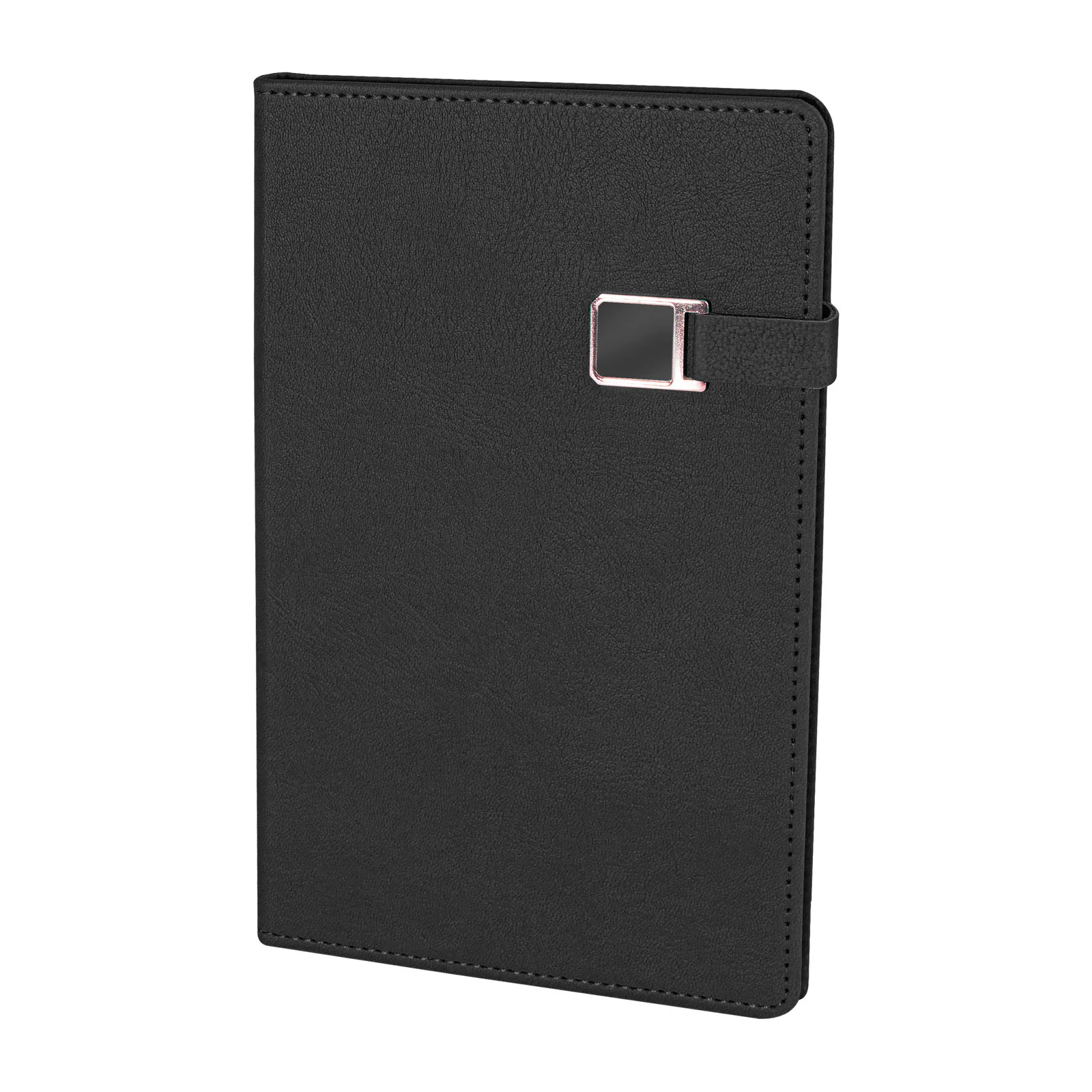 13×21 cm Metal Detaylı Mıknatıslı Termo Deri Kapaklı, Kenarları Boyalı, 80 gr Ivory Kağıtlı, 224 Sayfa Çizgili Tarihsiz Defter