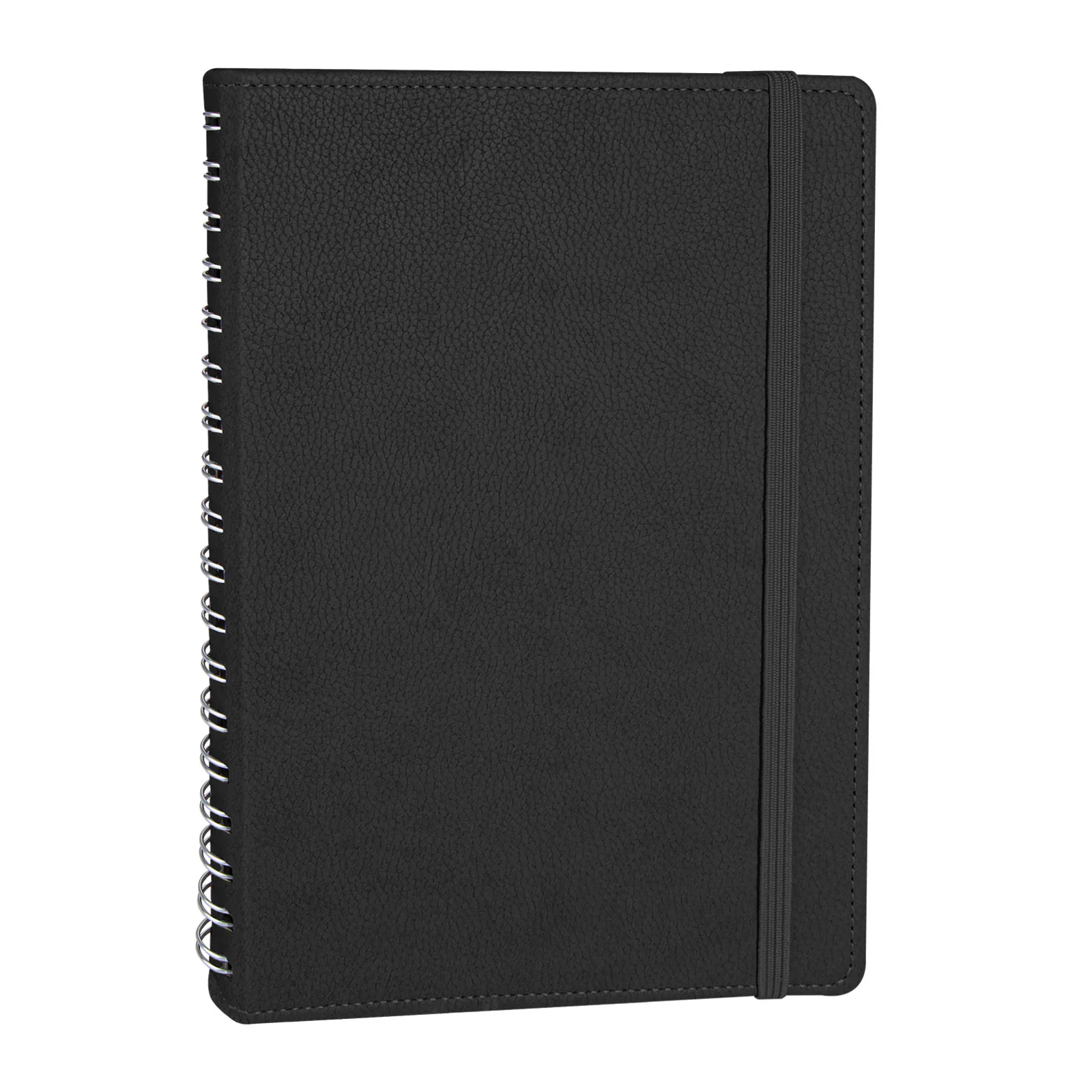 17×24 cm Lastikli, Gizli Spiralli Termo Deri Kapaklı, 80 gr Ivory Kağıtlı, 240 Sayfa Çizgili Tarihsiz Defter Promozone
