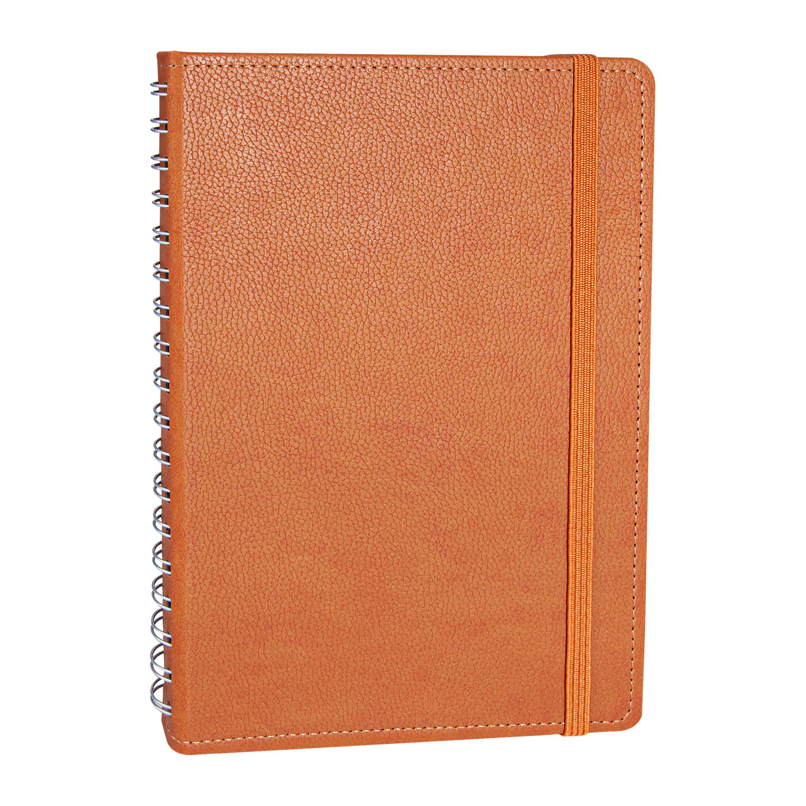 17×24 cm Lastikli, Gizli Spiralli Termo Deri Kapaklı, 80 gr Ivory Kağıtlı, 240 Sayfa Çizgili Tarihsiz Defter Promozone