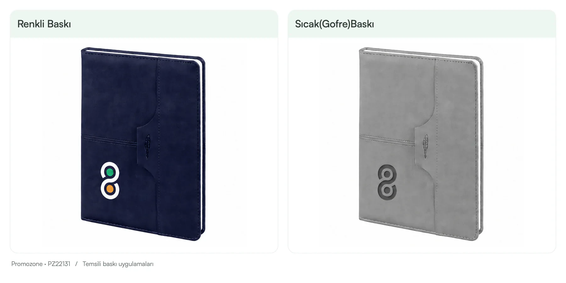 15x21 cm Termo Deri Kapaklı 80 gr Ivory Kağıtlı 224 Sayfa Çizgili Tarihsiz Defter Promozone
