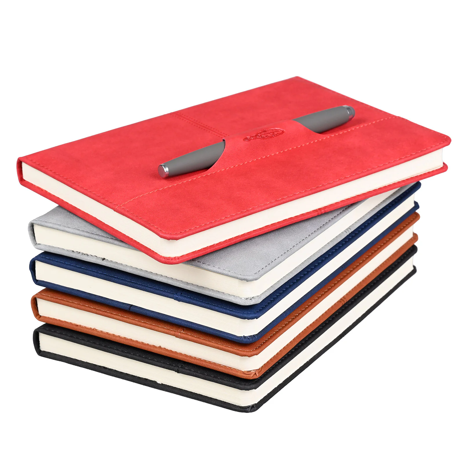 15x21 cm Termo Deri Kapaklı 80 gr Ivory Kağıtlı 224 Sayfa Çizgili Tarihsiz Defter Promozone
