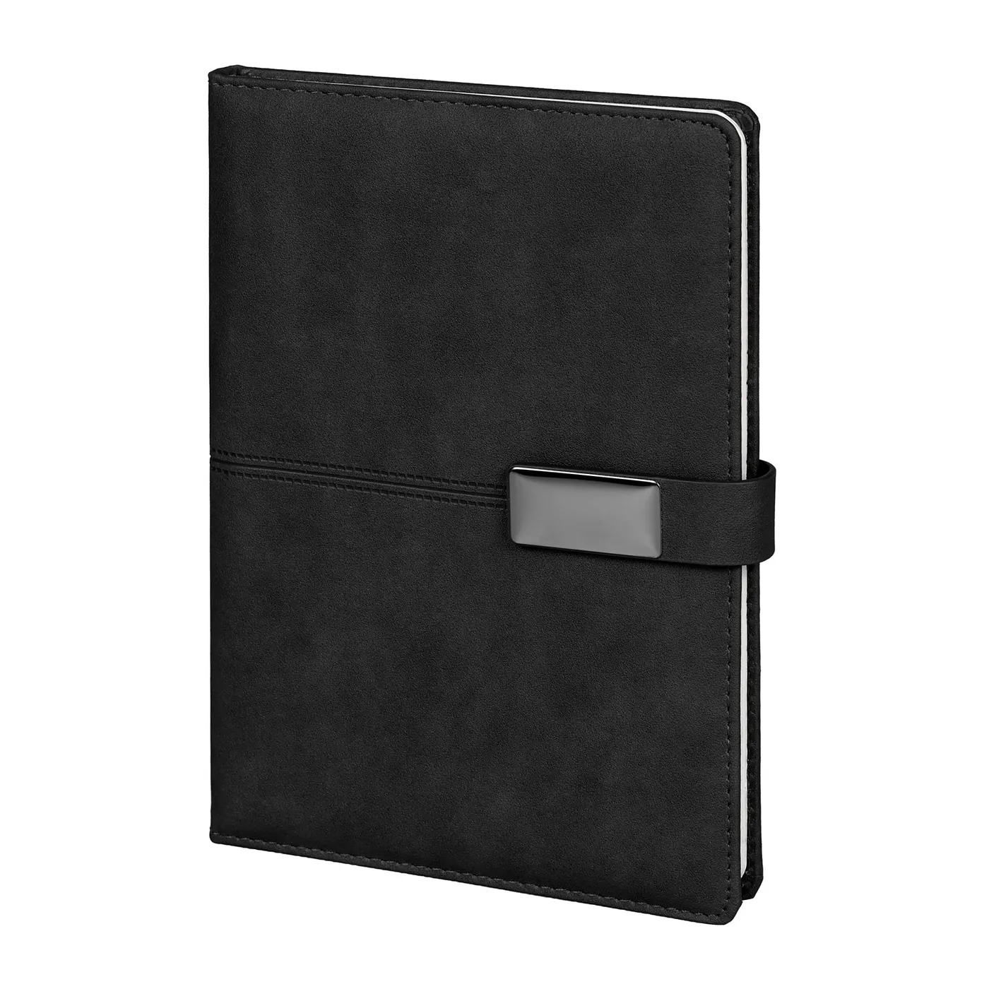 15x21 cm Metal Etiketli Mıknatıslı Termo Deri Kapaklı 80 gr Ivory Kağıtlı 224 Sayfa Çizgili Tarihsiz Defter Promozone