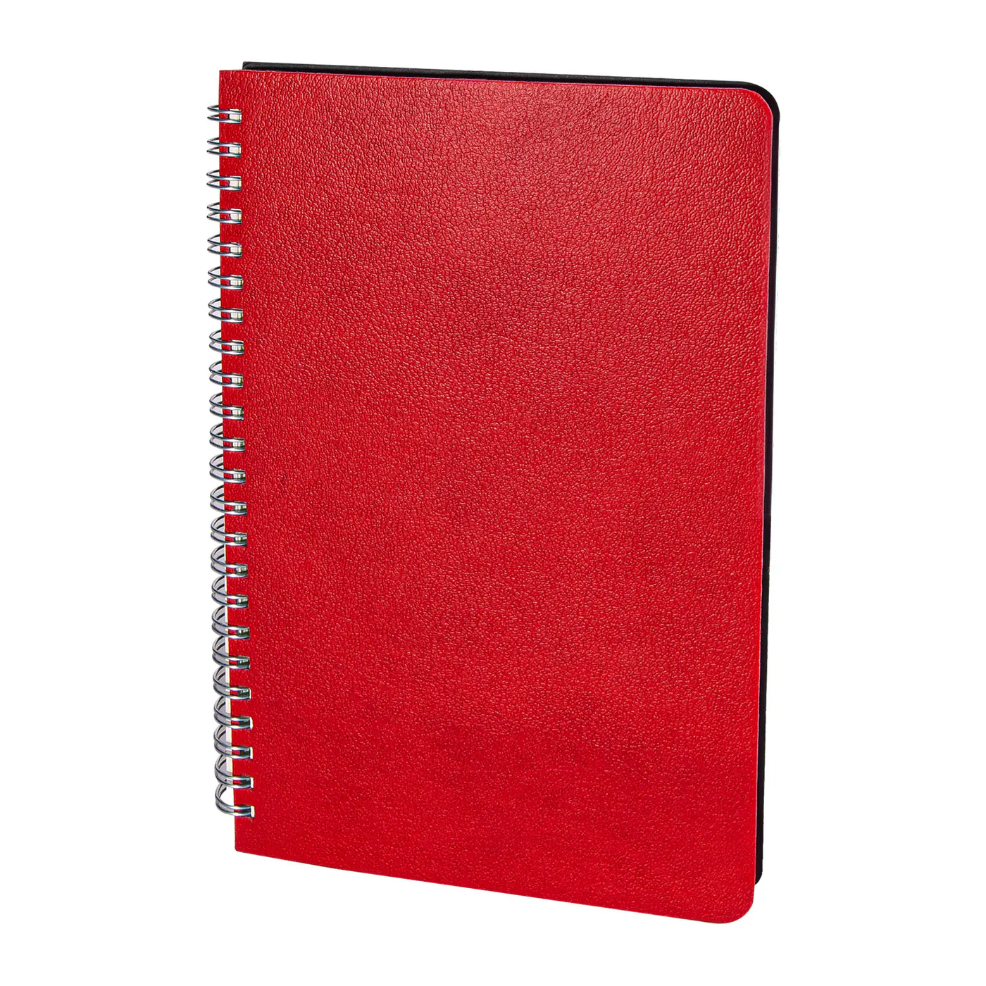 PZ22136 kırmızı spiralli yumuşak termo deri kapaklı defter