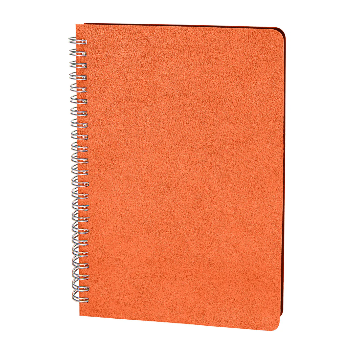 PZ22136 turuncu spiralli yumuşak termo deri kapaklı defter