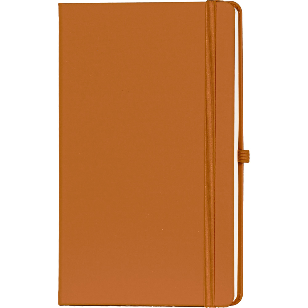 13 x 21 cm Suni Deri Sert Kapaklı Tarihsiz Defter 160 Sayfa 60 gr Holmen Krem Çizgili Lastikli Kalem Tutuculu