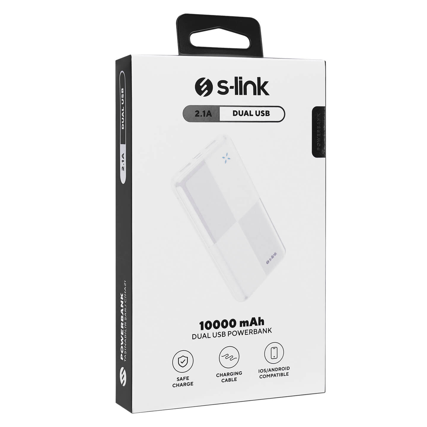 S-link IP-G12N 10000mAh Micro+Usb+ Type-C Giriş+Çıkış Taşınabilir Pil Şarj Cihazı Powerbank Promozone