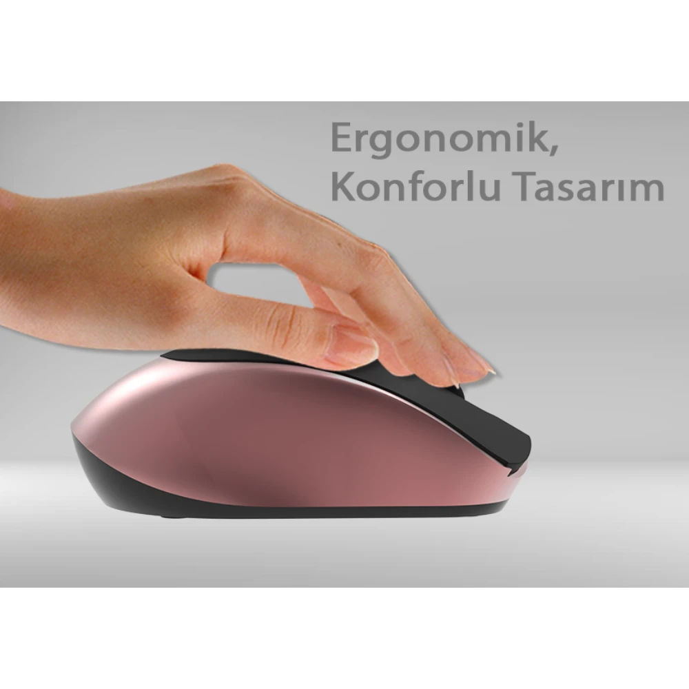 INCA IWM-396ST 1600 Dpi Sessiz Rose Gold Wireless Mouse Promozone