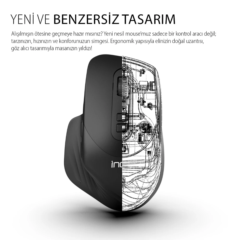 Inca IWM-553S Bluetooth+Wireless Double Mod Rechargeable Silent Mouse Promozone