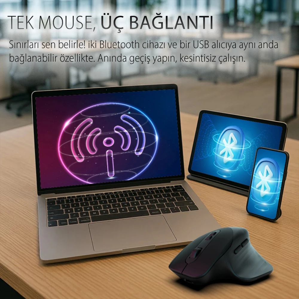 Inca IWM-553S Bluetooth+Wireless Double Mod Rechargeable Silent Mouse Promozone