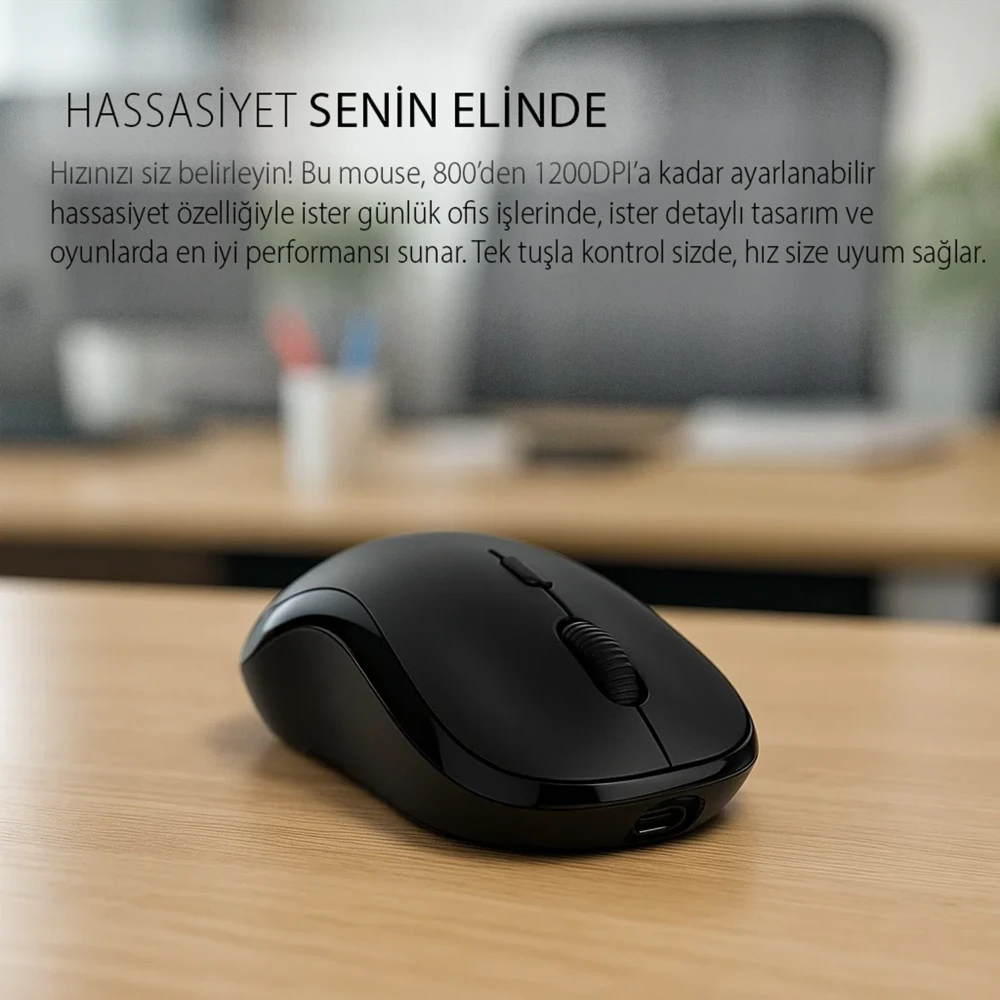 Inca IWM-289T Ergonomic Design Rechargeable Silent Wireless Mouse Promozone