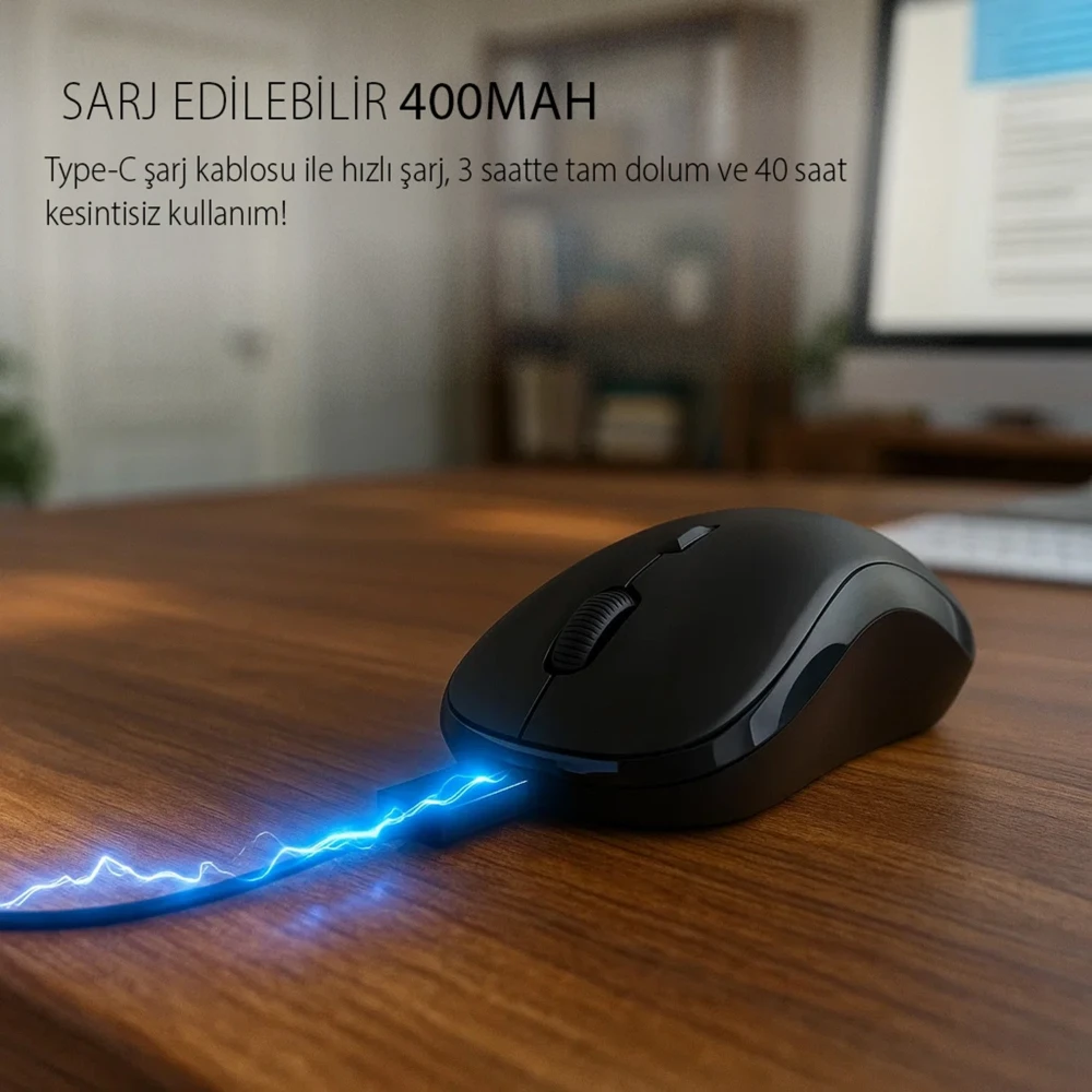 Inca IWM-289T Ergonomic Design Rechargeable Silent Wireless Mouse Promozone