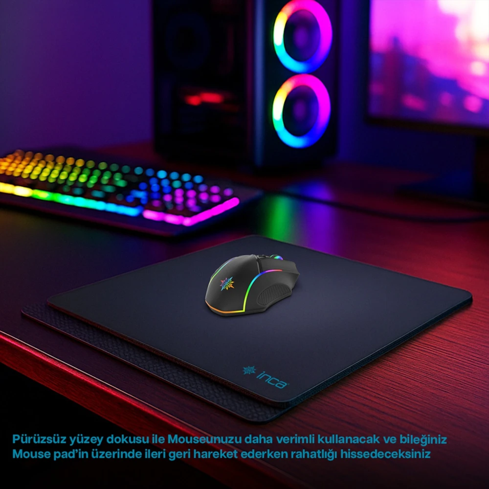 INCA IMP-016 – 220 × 290 × 3 mm Small Gaming Mouse Pad Promozone