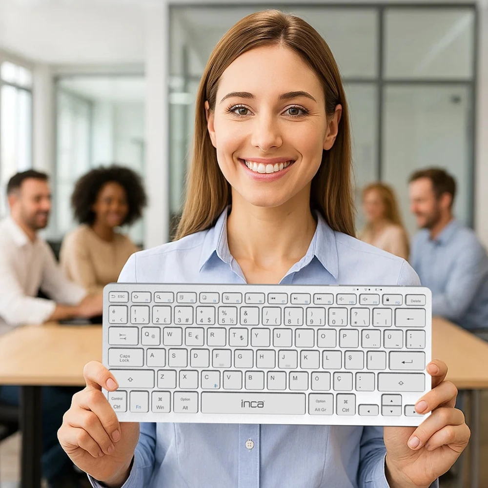 Inca IBK-565BT Şarj Edilebilir Kablosuz Klavye Promozone