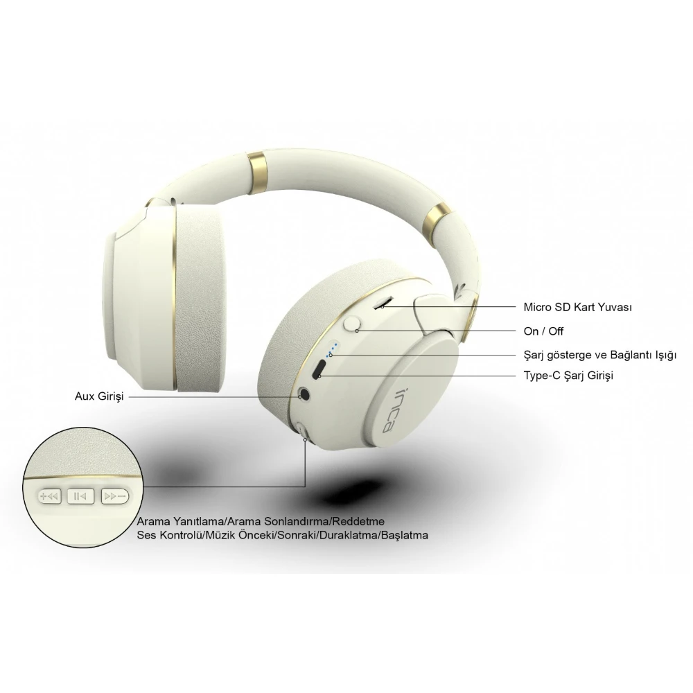 INCA IBK-503 Bluetooth 5.3 Kablosuz Kulaklık Promozone