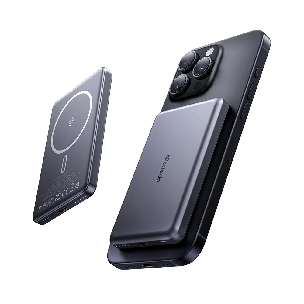 Mcdodo MC-4641 5000mAh 20W Metal Ultra İnce Magsafe Uyumlu Manyetik Kablosuz Powerbank