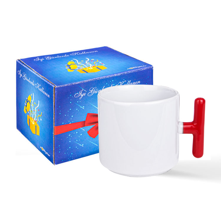 Süblimasyon Porselen T Kupa Bardak - Kutulu Promozone