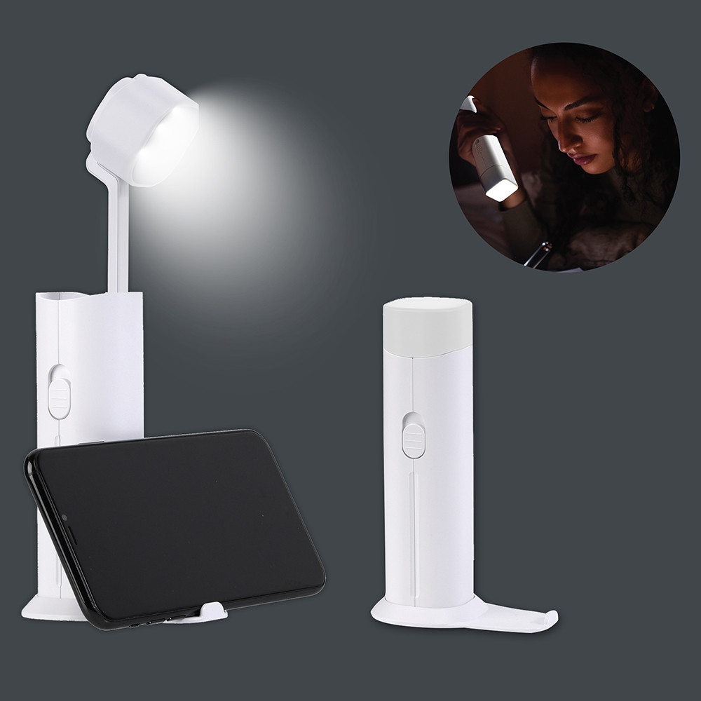 Çok Fonksiyonlu Masa Lambası (Telefon Tutucu + El Feneri + 3 Kademeli Aydınlatma) Promozone