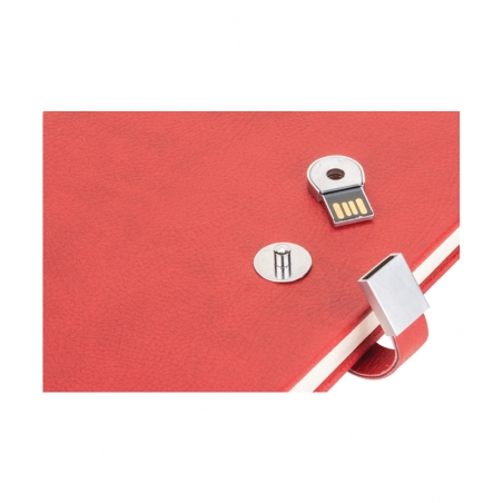 13 x 21 cm Termo Deri Kapaklı 16 GB USB’li Defter 240 Sayfa 70 gr 1. Hamur Krem İç Kağıt Promozone