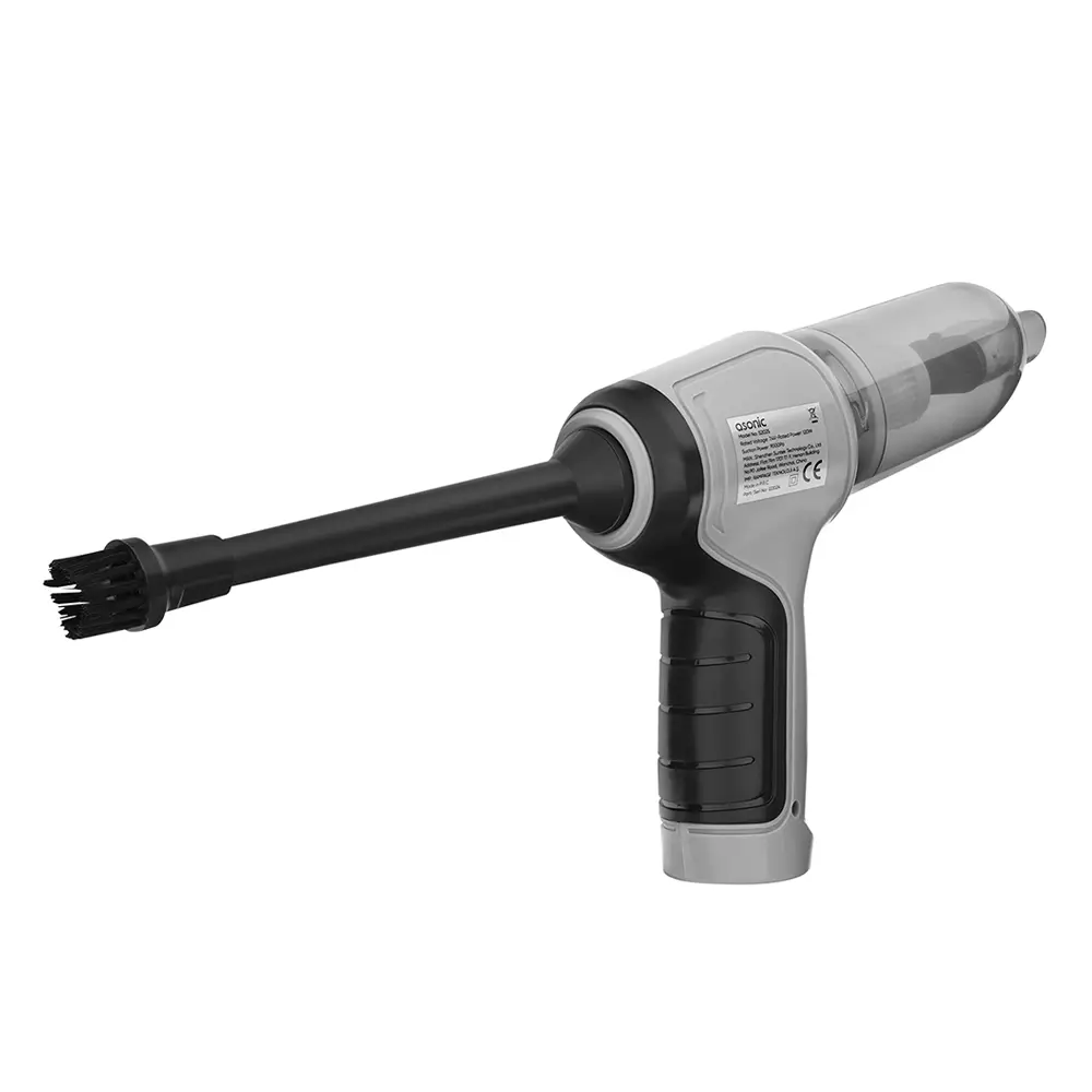 Asonic S2025 Gri/Siyah Kablosuz Üflemeli Mini Araç El Şarjlı Süpürgesi 120W 2000mAh 9000PA Emiş