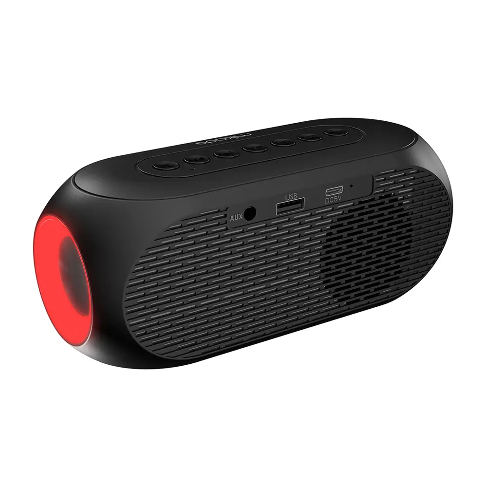 Mikado MD-W7 1200mAh 5W Siyah Bluetooth-Aux-Derece-Usb-FM Double Alarmlı Saat Speaker Hoparlör Promozone