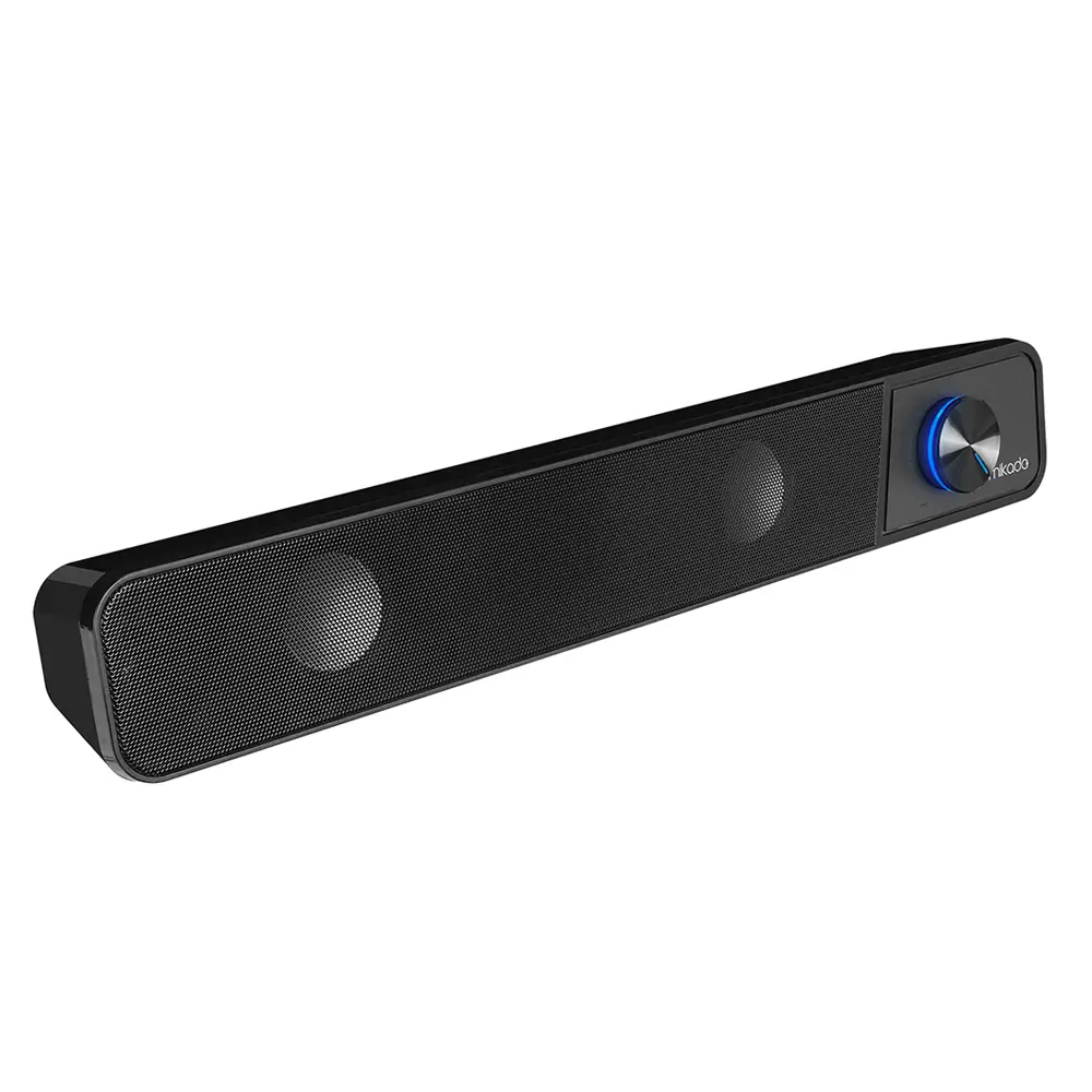 Mikado MD-69S Siyah 3Wx2 Led Işıklı Multimedia Soundbar Speaker Hoparlör Promozone