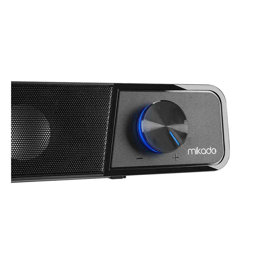 Mikado MD-69S Siyah 3Wx2 Led Işıklı Multimedia Soundbar Speaker Hoparlör Promozone