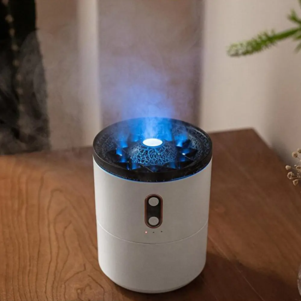 Denizanası Duman Efektli Volkanik Işıklı Hava Nemlendirici Buhar makinası 450Ml Promozone
