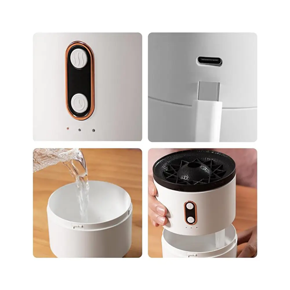 Denizanası Duman Efektli Volkanik Işıklı Hava Nemlendirici Buhar makinası 450Ml Promozone