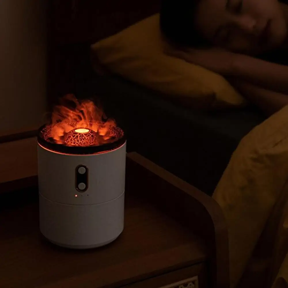 Denizanası Duman Efektli Volkanik Işıklı Hava Nemlendirici Buhar makinası 450Ml Promozone