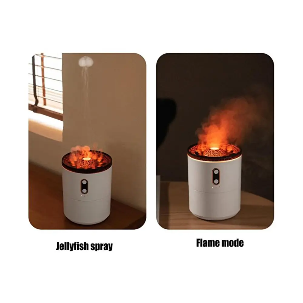 Denizanası Duman Efektli Volkanik Işıklı Hava Nemlendirici Buhar makinası 450Ml Promozone