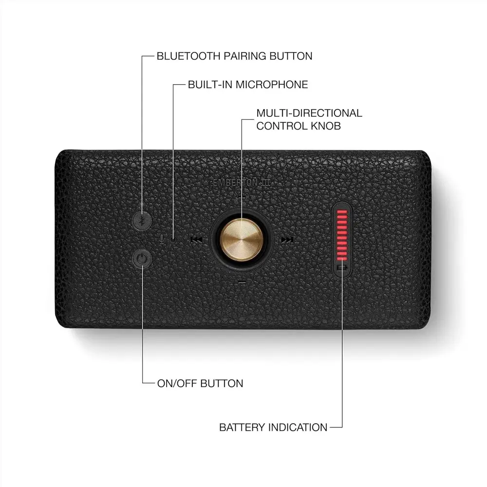 Marshall Emberton III Bluetooth Hoparlör, Blk&Brass