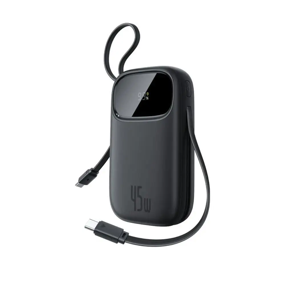 Baseus EnerFill FC31 20000 mAh 45W USB-C Kablolu Hızlı Şarj Powerbank, Notebook ve Telefon ile uyumlu.