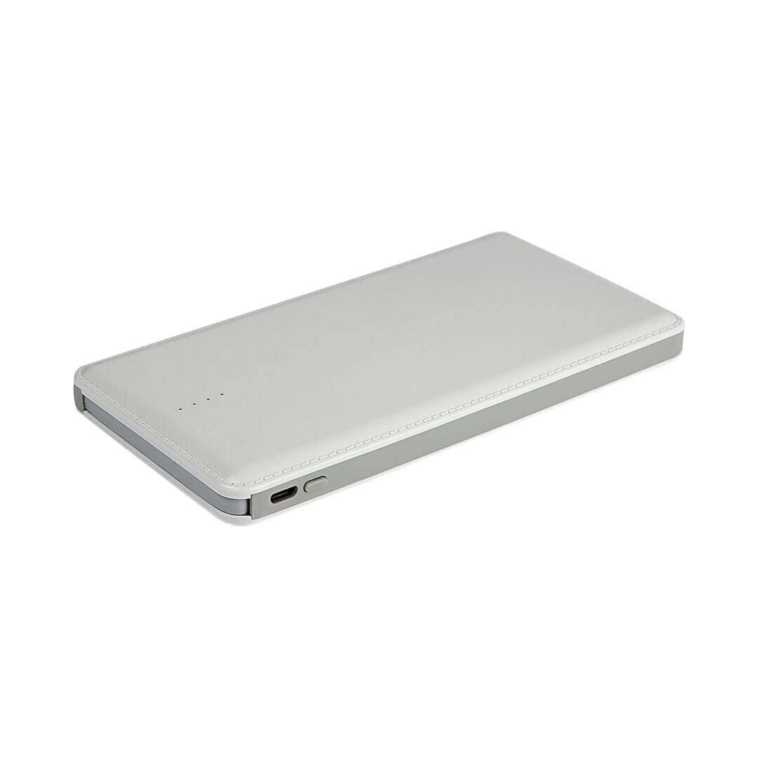 4000 mAh Deri Görünümlü Dahili Kablolu Powerbank