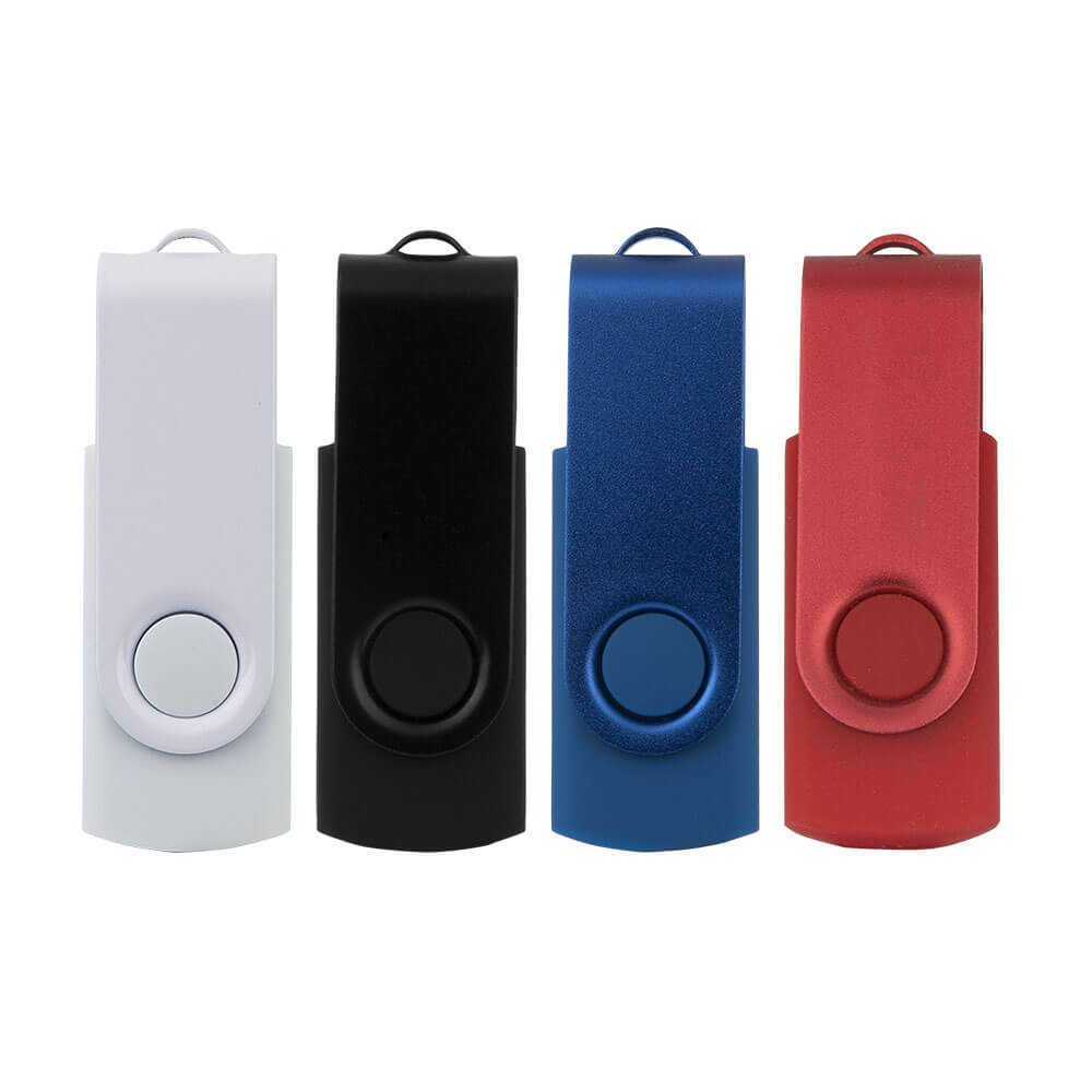 16 GB Renkli Baskı Döner Metal Başlıklı USB Bellek
