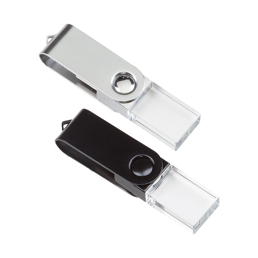 32 GB Döner Metal Başlıklı Kristal USB Bellek