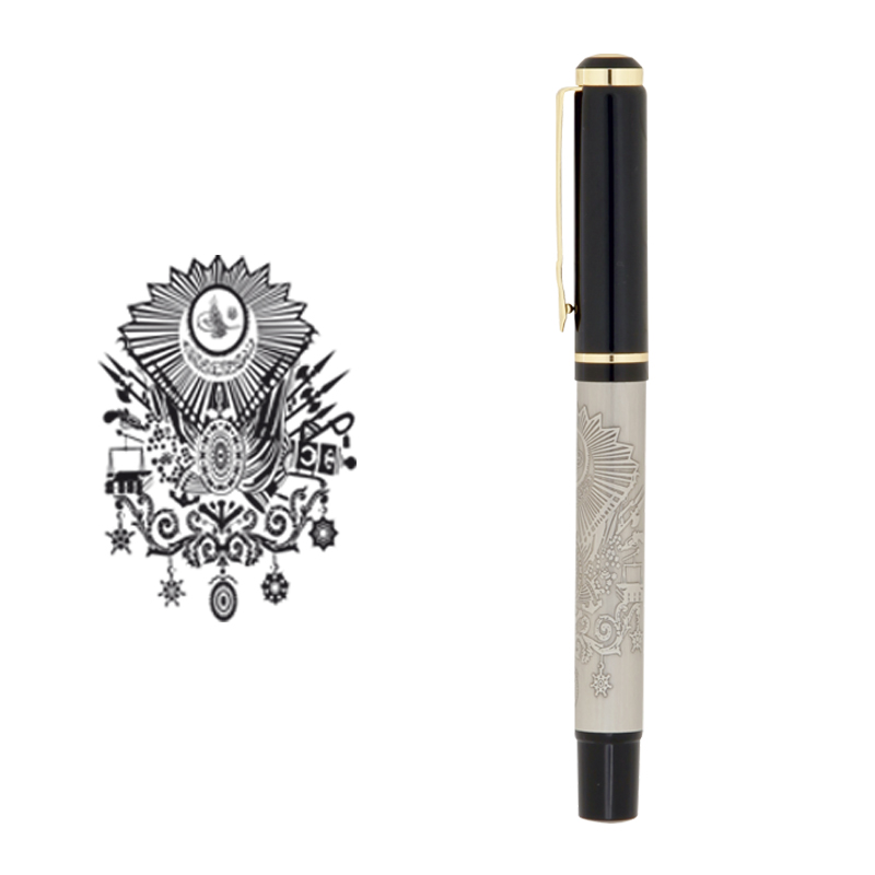 Kabartma Figürlü Metal Roller Kalem Promozone