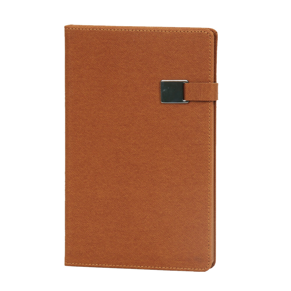 13 x 21 cm Denim Termo PU Sert Kapaklı Tarihsiz Defter, 224 Sayfa, 80 gr. Ivory Krem Çizgili İç Kağıt, Renkli Kenarlı, Metal Tokalı Promozone