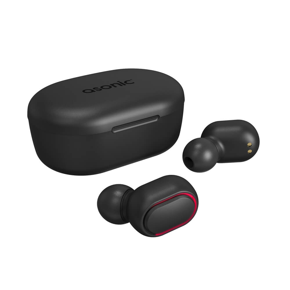 Asonic AS-TWS7S Siyah Mobil Telefon Uyumlu Bluetooth TWS AirPods Mikrofonlu Kulaklık
