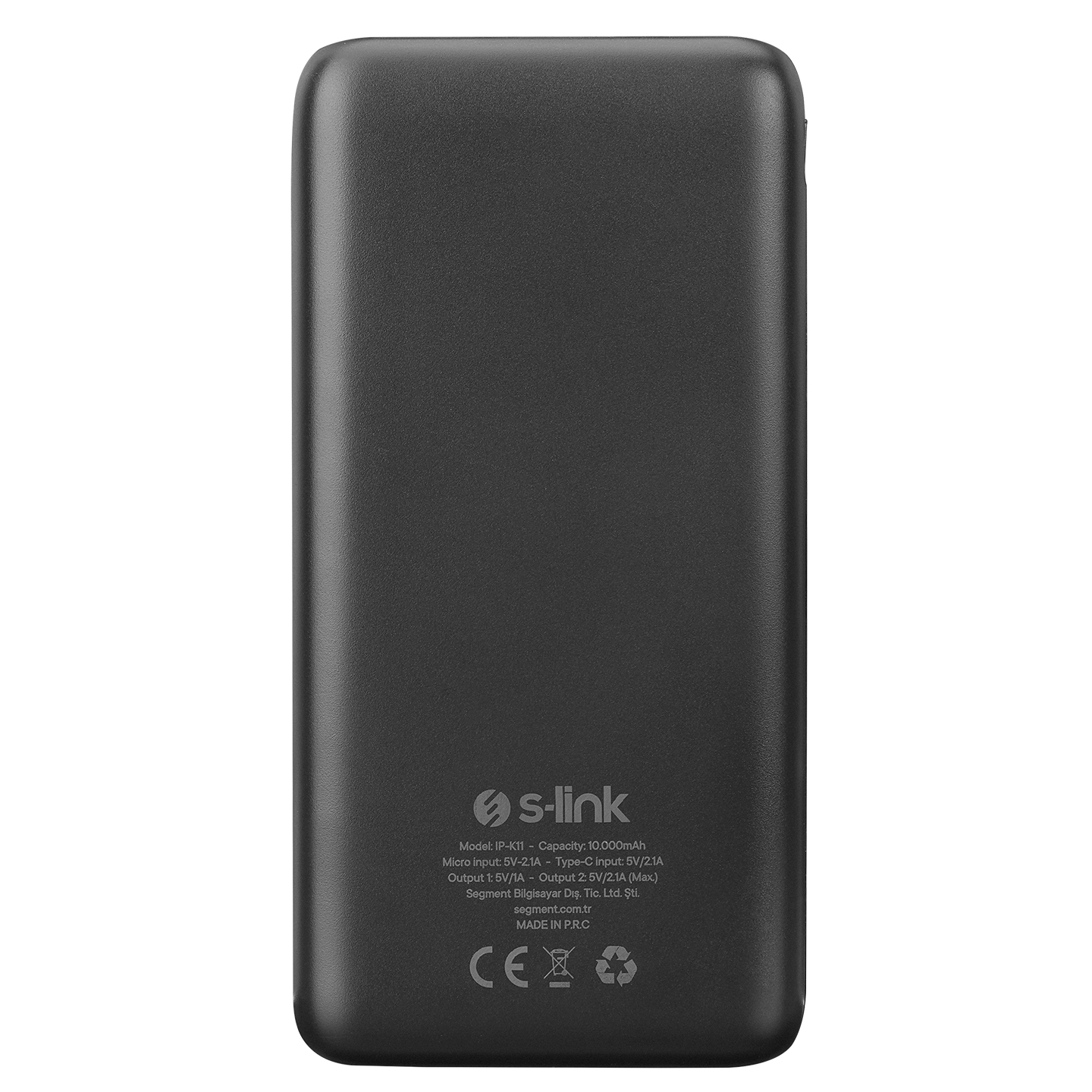 S-link IP-K11 10000mAh 2*USB+Micro+Type-C Beyaz LCD Ekranlı Taşınabilir Pil Şarj Cihazı Promozone