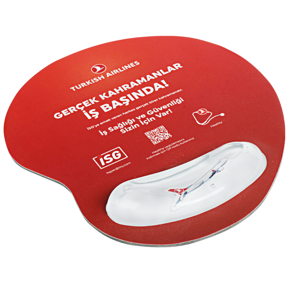 Jel Bilek Destekli Logo Baskılı Mouse Pad