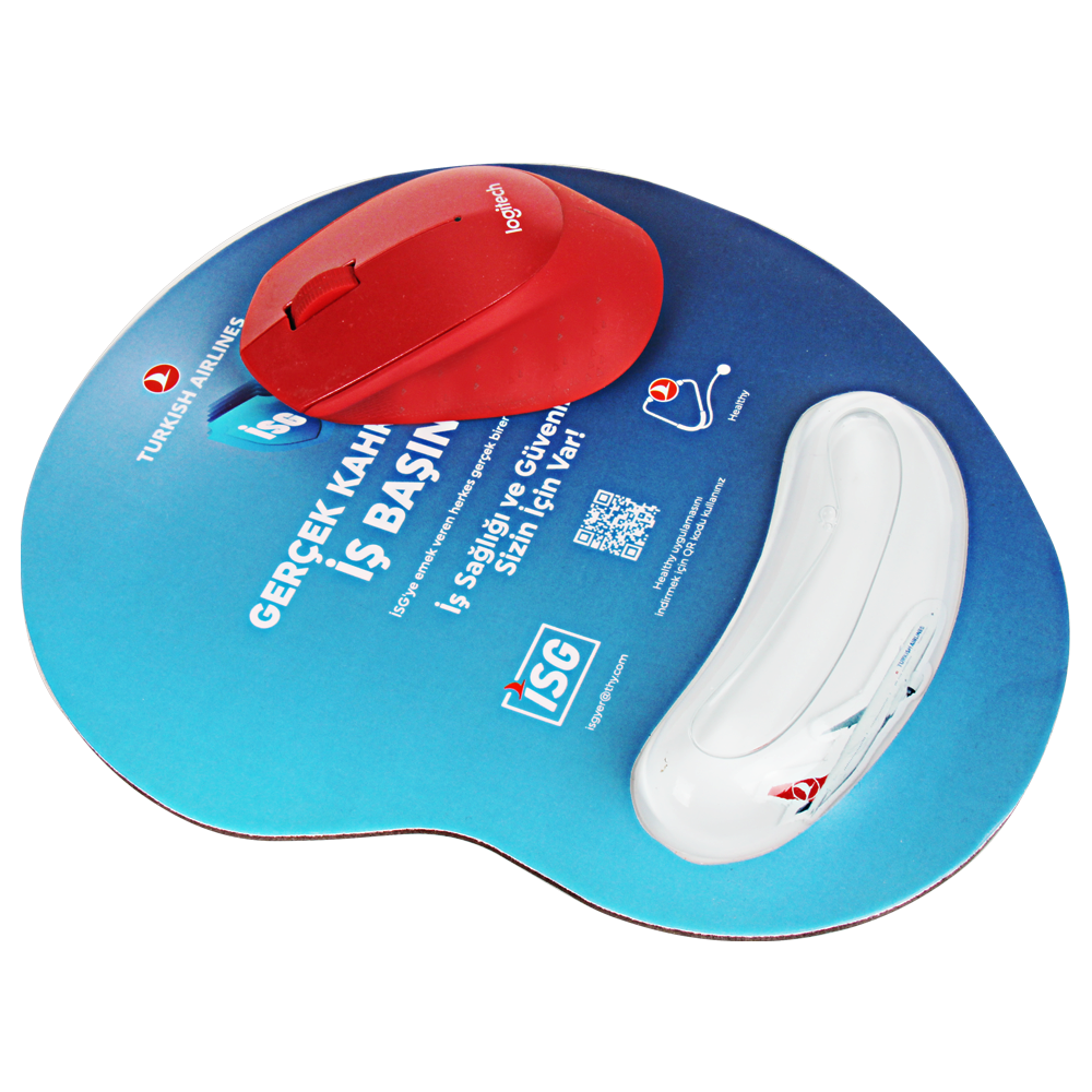 Jel Bilek Destekli Logo Baskılı Mouse Pad (İçi Parçacıksız) Promozone