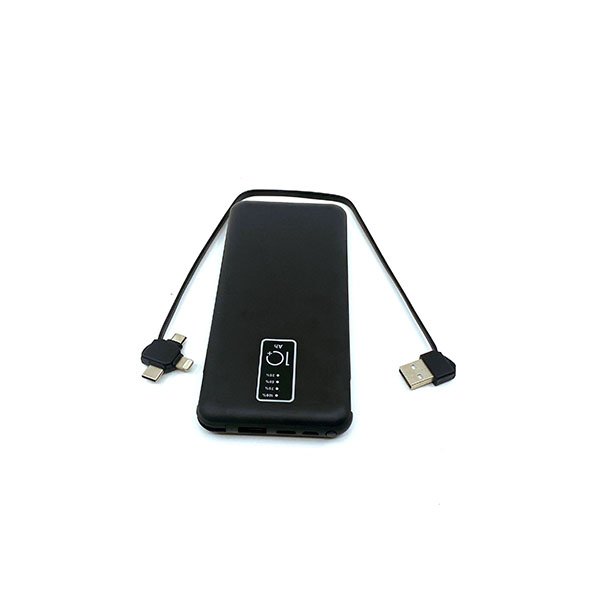 10000 mAh Dahili Kablolu Powerbank Şarj Cihazı Promozone