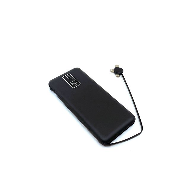 10000 mAh Dahili Kablolu Powerbank Şarj Cihazı Promozone