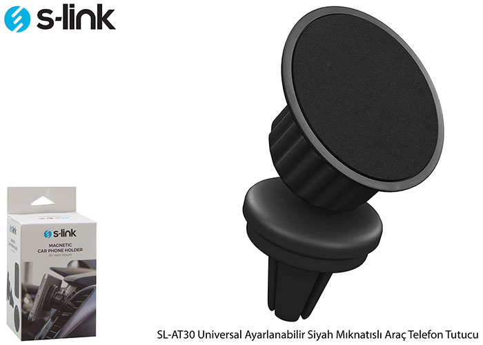 S-link SL-AT30 Universal Ayarlanabilir Siyah PRM Mıknatıslı Araç Telefon Tutucu Promozone