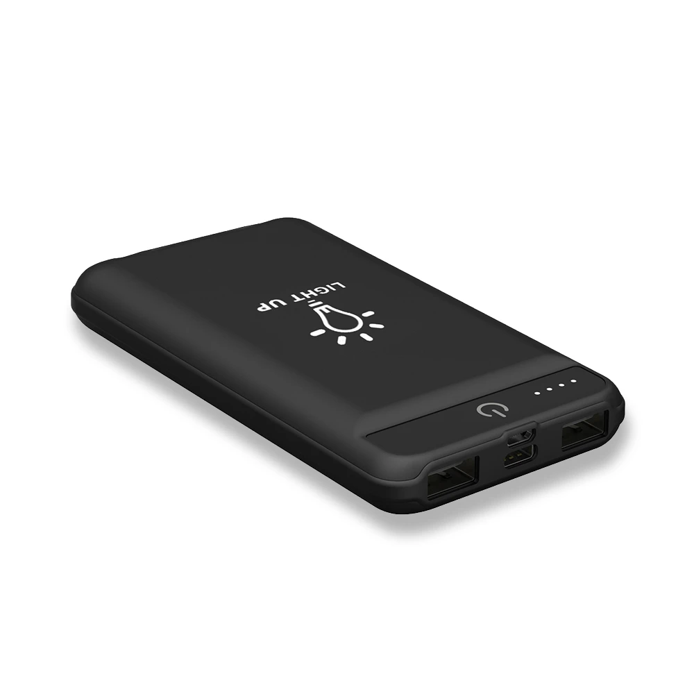 10.000 mAh LED Göstergeli Çift USB Işıklı Logolu Powerbank Promozone