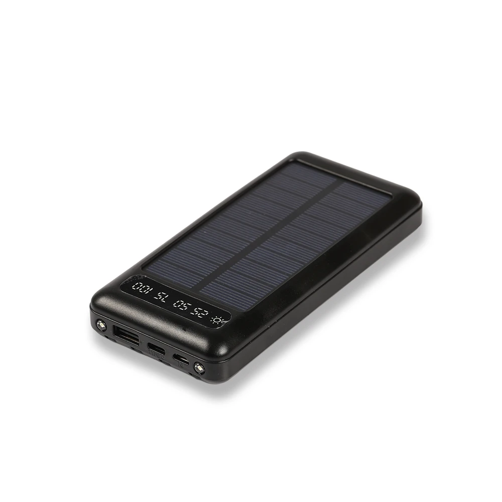 10000 mAh Solar Güneş Enerjili Powerbank ( Dahili Kablolu) Promozone