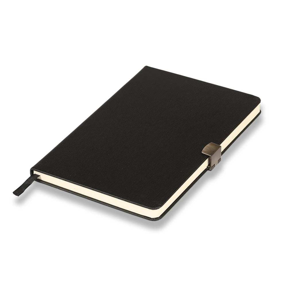 14 x 21 cm Termo Deri Kapaklı Tarihsiz Defter, 224 Sayfa, 80gr. Ivory Çizgili İç Kağıt, Metal Kilit, Kenarları Boyalı Promozone