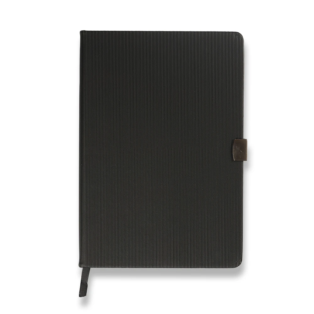 14 x 21 cm Termo Deri Kapaklı Tarihsiz Defter, 224 Sayfa, 80gr. Ivory Çizgili İç Kağıt, Metal Kilit, Kenarları Boyalı Promozone
