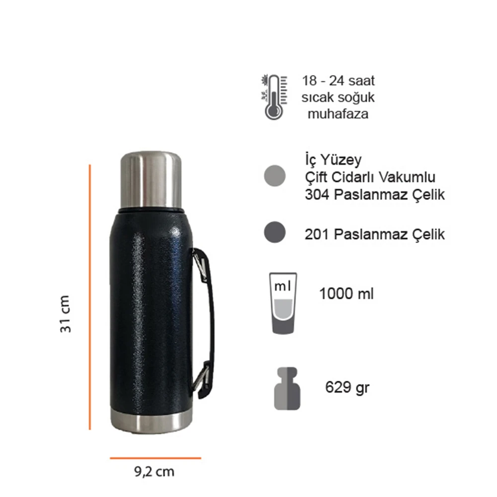 Termos 1000 Ml (16-24 Saat Sıcak Soğuk Muhafaza) Promozone