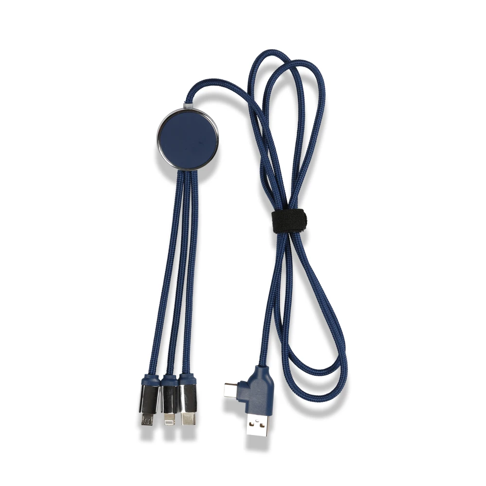 EVA Çantalı Renkli Işıklı Logolu 120 cm 3’ü 1 Arada Şarj Kablosu (USB-C, Lightning, Micro USB) Promozone